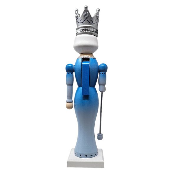 Princess Blue Gown Silver Crown 14" Christmas Nutcracker - Picture 4 of 5